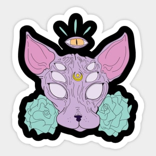 All Knowing Sphynx Sticker